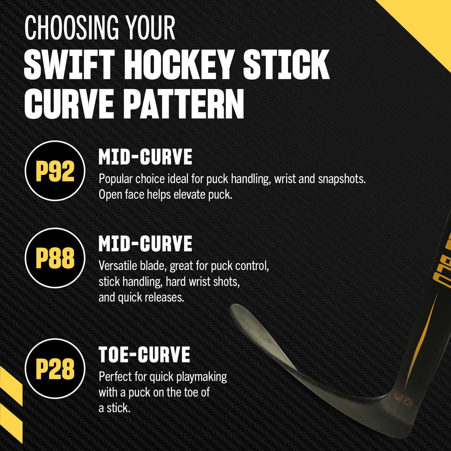 Swift ZT Pro 1 - Youth Hockey Stick, 46"